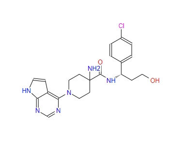4-氨基-N-[(1S)-1-(4-氯苯基)-3-羥基丙基]-1-(7H-吡咯并[2,3-D]嘧啶-4-基)-4-哌啶甲酰胺CAS: 1143532-39-1
